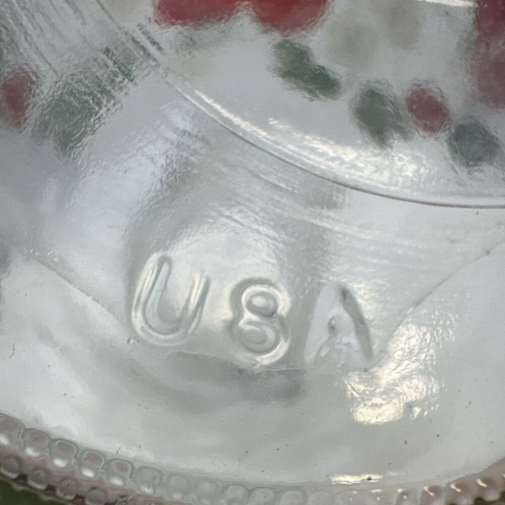 2 Carlton Glass Jar Canister 10” & 9” Bail Lid Strawberries 2 L 1.5 L USA - Picture 12 of 16
